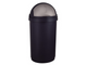 Curver roll bullet bin 50 liter zwart zilver ã˜39x75cm