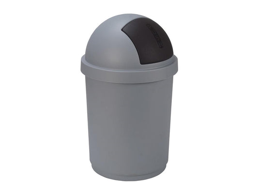 Curver roll bullet bin 50 liter zilver zwart ø39x75cm