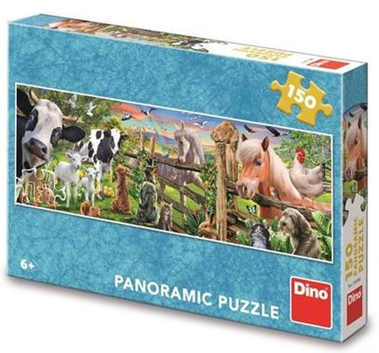 Dinotoys dino puzzel - dieren van de boerderij - 150 stukjes