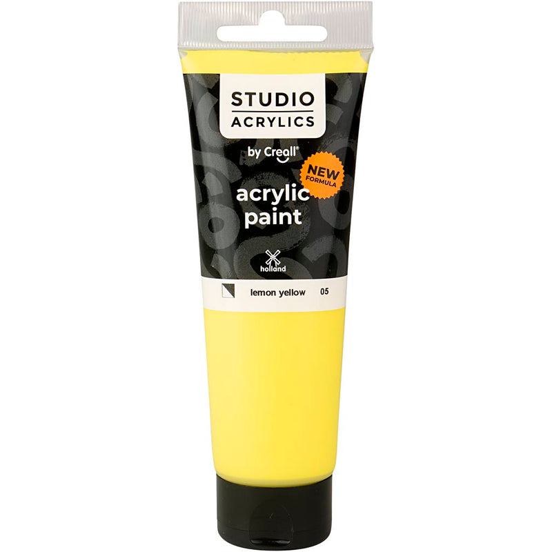Load image into Gallery viewer, Https: www.cchobby.nl creall-studio-acrylverf-semi-dekkend-lemon-yellow-05-120-ml-1-fles

