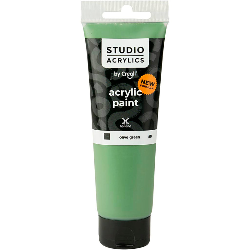 Load image into Gallery viewer, Https: www.cchobby.nl creall-studio-acrylverf-dekkend-olive-green-59-120-ml-1-fles
