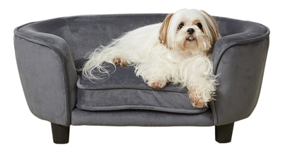 Load image into Gallery viewer, Enchanted pet Enchanted hondenmand sofa coco donkergrijs
