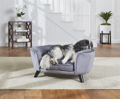 Load image into Gallery viewer, Enchanted pet Enchanted hondenmand sofa romy pewter grijs
