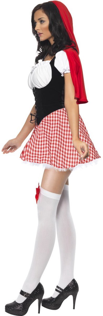 Smiffys sexy rood kapje outfit - maatkeuze: maat s
