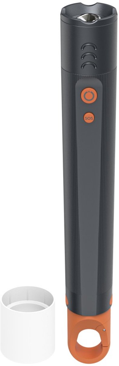 Hama zaklamp - flx1000 - 1000lm - incl. 6x aaa batterijen - alumimium - 4 standen + sos - zoom - karabijnhaak - zwart