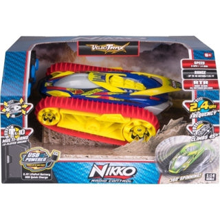 Nikko rc auto velocitrax rally red - bestuurbare off-road rupsbandvoertuig met 360° spins - 14 km u – vanaf 8 jaar