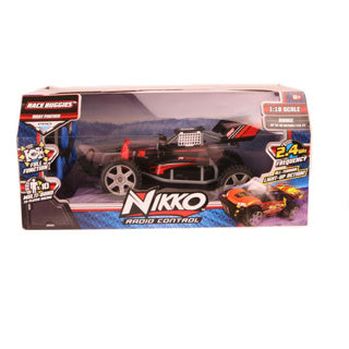 Nikko rc auto race buggie night panther - radiografisch bestuurbare auto 1:18 – 4 wheel drive off-road auto met led-lampen vanaf 6 jaar