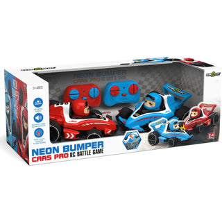 Gear2play rc neon bumper cars pro duoset - rc formule 1 battle cars - ga een botsduel aan!