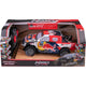 Nikko rc auto dakar rally night mode toyota gazoo racing al-attiyah - rc voertuig 9 km h - led verlichting - vanaf 6 jaar - blauw rood 1:18