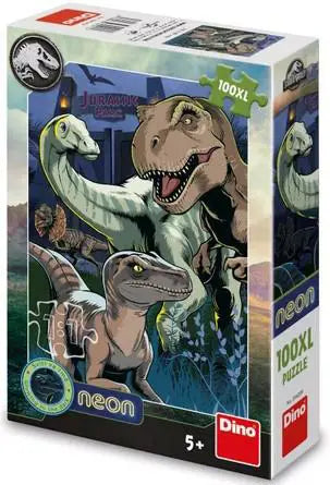 Dinotoys dino neon puzzel van dinosaurussen 100 xl stukjes