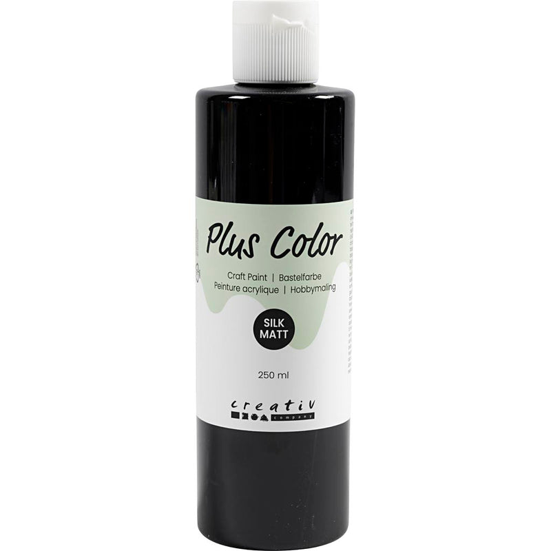 Load image into Gallery viewer, Https: www.cchobby.nl plus-color-acrylverf-zwart-250-ml-1-fles
