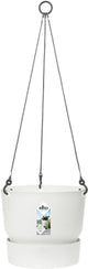 Elho greenville hangschaal 24 - hangpot voor buiten - 100% gerecycled plastic - ø 23.5 x h 20.5 cm - wit