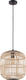 Eglo bordesley hanglamp - e27 - ø 35 cm - bamboe, rotan - zwart, bruin