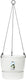 Elho greenville hangschaal 24 - hangpot voor buiten - 100% gerecycled plastic - ø 23.5 x h 20.5 cm - wit