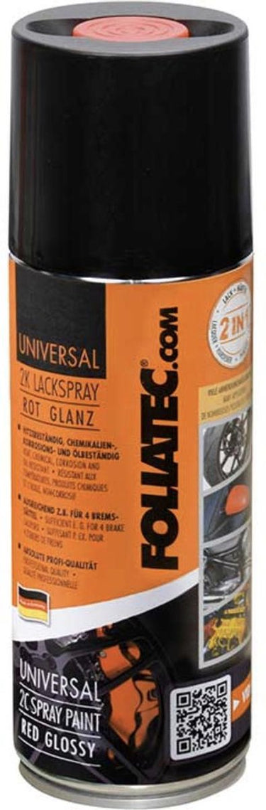 Foliatec universal 2c spray paint - zwart glanzend 1x400ml