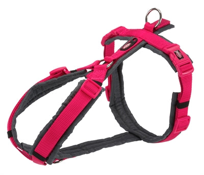 Trixie hondentuig premium trekking fuchsia grijs
