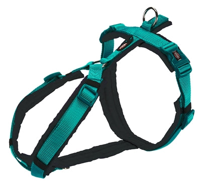 Load image into Gallery viewer, Trixie Hondentuig premium trekking aqua blauw grijs
