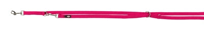 Load image into Gallery viewer, Trixie Hondenriem premium dubbelgestikt verstelbaar fuchsia
