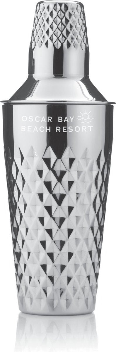 Viski faceted cocktailshaker - roestvrijstaal - 740ml