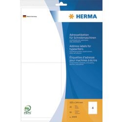 Adresetiketten voor typemachines herma