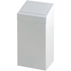 Prullenbak metaal 34x26x70cm 50l wit
