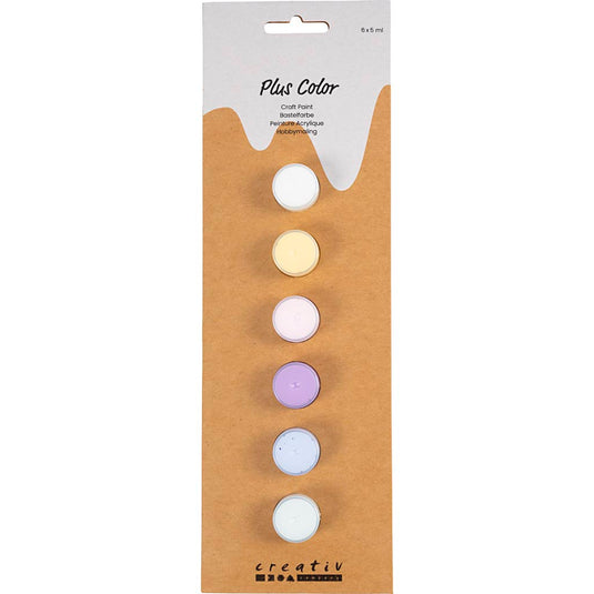 Creativ company plus color acrylverf pastelkleuren - 6x5ml.