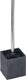 Wenko toiletborstel en houder polyresin 10 x 39 cm antraciet