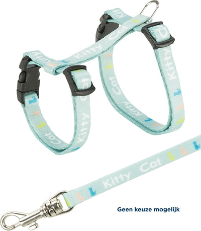 Load image into Gallery viewer, Trixie kittentuig junior met riem kitty cat assorti
