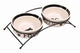 Trixie Voerbak drinkbak set eat on your feet wit zwart