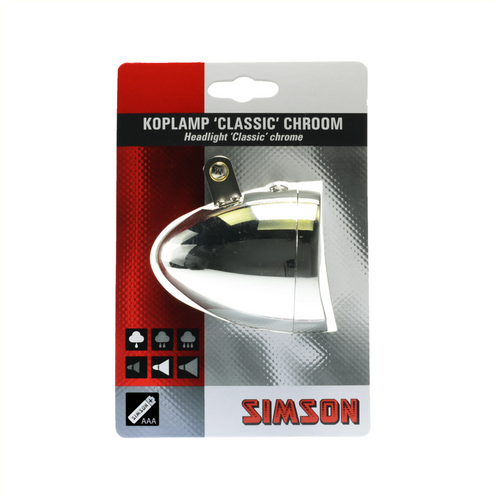 Simson koplamp classic chroom