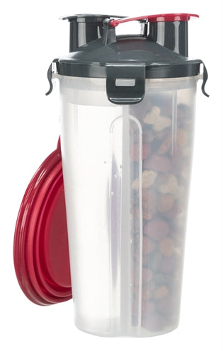 Load image into Gallery viewer, Trixie waterfles voerfles inclusief reisbak kunststof silicone
