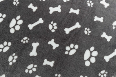 Trixie hondendeken kenny fleece bot pootjes grijs