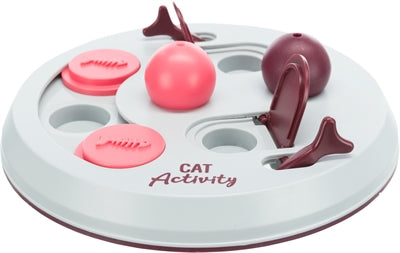 Load image into Gallery viewer, Trixie cat activity flip board bes roze lichtgrijs
