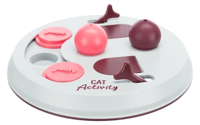 Load image into Gallery viewer, Trixie cat activity flip board bes roze lichtgrijs
