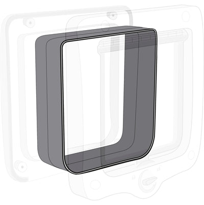 Trixie tunnelstuk voor 4-weg kattenluik 20x22 cm zwart