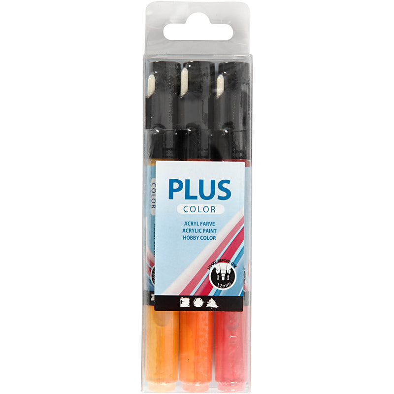 Load image into Gallery viewer, Https: www.cchobby.nl plus-color-marker-l-14-5-cm-lijndikte-1-2-mm-diverse-kleuren-5-5-ml-3-stuk-1-doos
