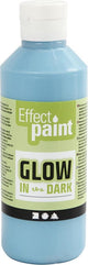 Creotime glow in the dark verf - lichtblauw, 250ml