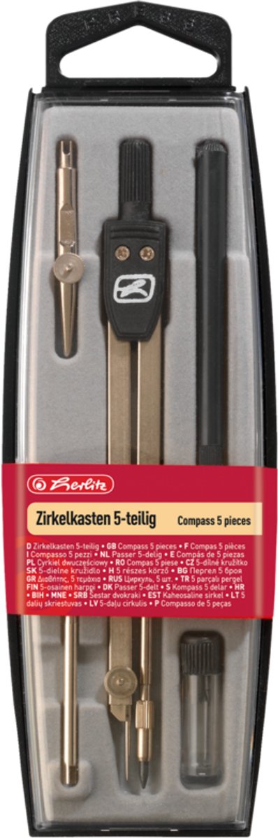 Herlitz 8710303 passer zwart, metallic 5 stuk(s)