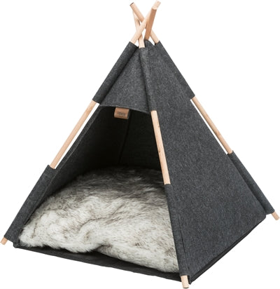 Load image into Gallery viewer, Trixie kattenmand tipi vilt antraciet
