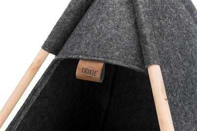 Load image into Gallery viewer, Trixie kattenmand tipi vilt antraciet
