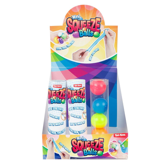 Toi-toys toi toys fun mini knijpballen stickeezz set a 5 stuks