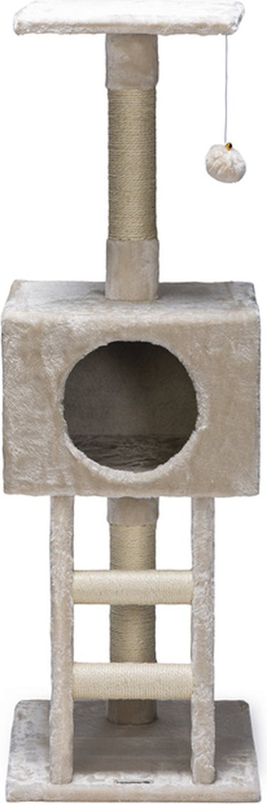 Beeztees homira - krabpaal - creme - 40x35x110 cm