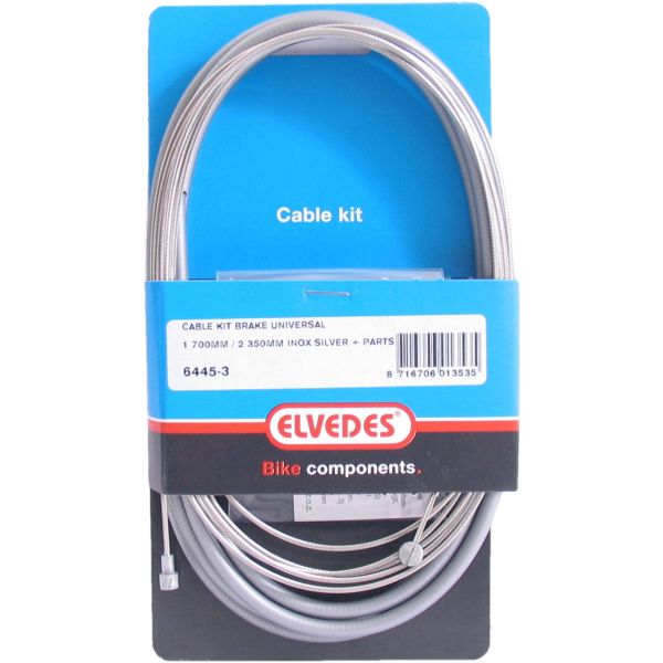Afbeelding laden in galerijviewer, remkabelset 1700 2350 mm RVS zilver grijs
