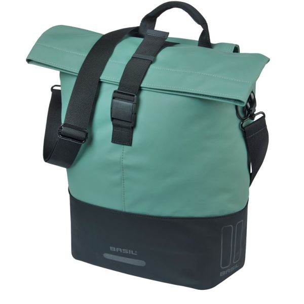 Load image into Gallery viewer, Basil b.v. tas basil cove shopper groen zwart | mik hooks | 16l
