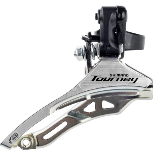 Shimano voorderailleur tourney fd-ty300 3x6 7 speed - down swing - top pull - hoge klem 28,6 mm - 42t - (66-69°)
