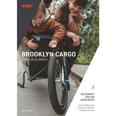 Cst buitenband brooklyn pro cargo (babboe) 20 x 2.15 55-406 - zwart met reflectie