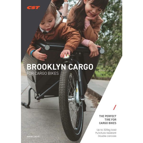 Load image into Gallery viewer, Cst buitenband brooklyn pro cargo 20 x 2.15 55-406 - zwart met reflectie
