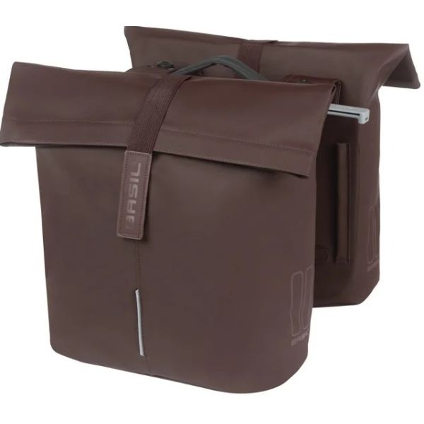 Load image into Gallery viewer, Basil dubbele fietstas city mik 28-32 liter - roasted brown
