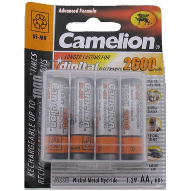 Camelion batterij oplaadbaar aa lr06 nimh 1,5v - 2600 mah (4 stuks)