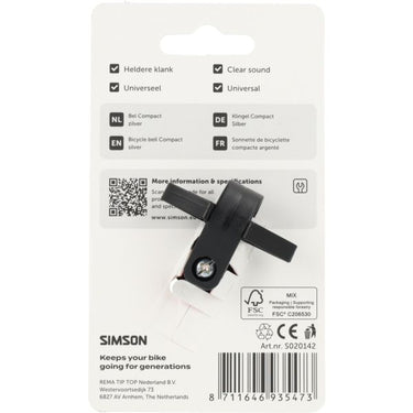 Simson bel compact zilver